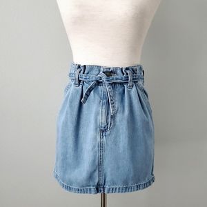 Hollister Ultra High-Rise 100% Cotton Denim Mini Skirt, Size 3, Waist 26